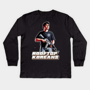 Rooftop Koreans Kids Long Sleeve T-Shirt